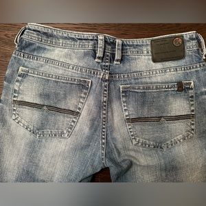 Buffalo David Bitton Straight Leg Jeans W 32 x L 30 Blue Distressed Denim look